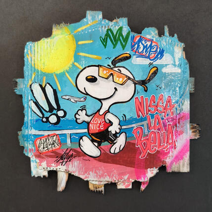 Peinture Snoopy Nissa la bella  par Sufyr | Tableau