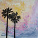 Painting Songes d'été by Blandin Magali | Painting Figurative Landscapes Acrylic
