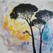 Painting Automne en Provence by Blandin Magali | Painting Figurative Landscapes Acrylic