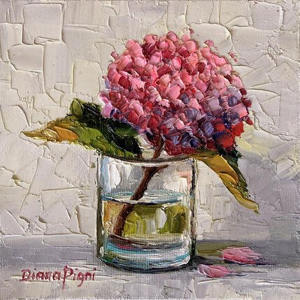 Painting Blushing Hydrangea by Pigni Diana | Painting
