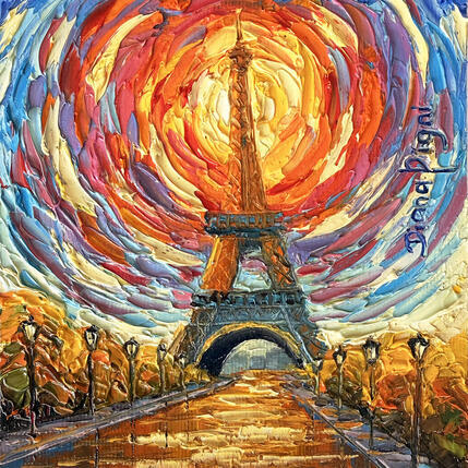 Painting Paris Dreamscape by Pigni Diana | Painting