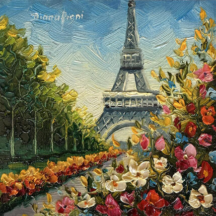 Painting Parisian Garden by Pigni Diana | Painting