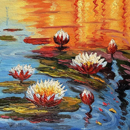 Peinture Golden Reflections par Pigni Diana | Tableau