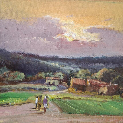 Painting Regreso a casa by Cabello Ruiz Jose | Painting Figurative Oil Landscapes