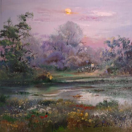 Painting Paisaje en tonox grises by Cabello Ruiz Jose | Painting Figurative Oil Landscapes