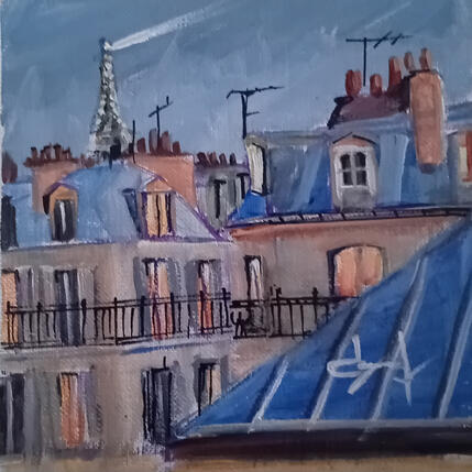 Painting Les toits de Paris by Degabriel Véronique | Painting