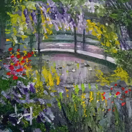 Painting Dans le jardin de Claude Monet à Giverny by Degabriel Véronique | Painting