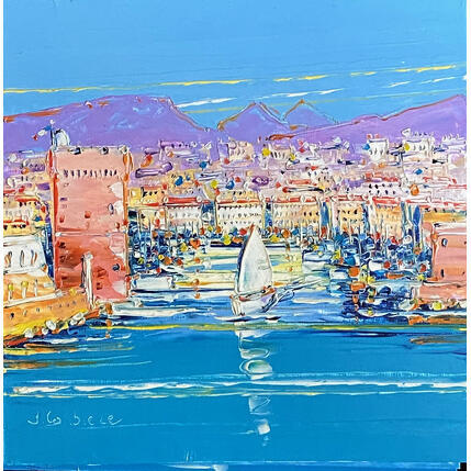 Peinture Départ pour Frioul, Marseille  par Corbière Liisa | Tableau Figuratif Huile Paysages