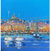 Peinture Croisière en Ferry Boat par Corbière Liisa | Tableau Figuratif Paysages Huile