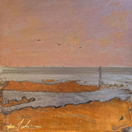 Peinture Nocturne par Mahieu Bertrand | Tableau Figuratif Métal Paysages
