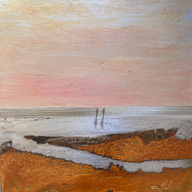 Painting Nocturne by Mahieu Bertrand | Painting Figurative Landscapes Metal