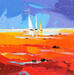 Painting Voiliers au large by Tual Pierrick | Painting