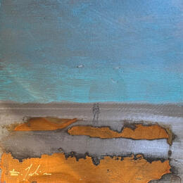 Peinture Couple plage du Lido  par Mahieu Bertrand | Tableau