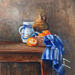 Painting Pots et cape de fruits by Jung François | Painting Figurative Oil