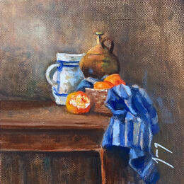 Painting Pots et cape de fruits by Jung François | Painting