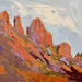 Painting Hikers Paradise by Carrillo Cindy | Painting Figurative Landscapes Oil