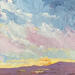 Painting Sunset from Sedona by Carrillo Cindy | Painting Figurative Landscapes Oil