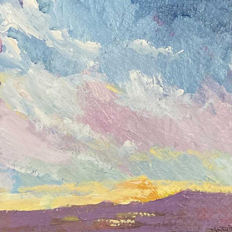Painting Sunset from Sedona by Carrillo Cindy | Painting Figurative Landscapes Oil