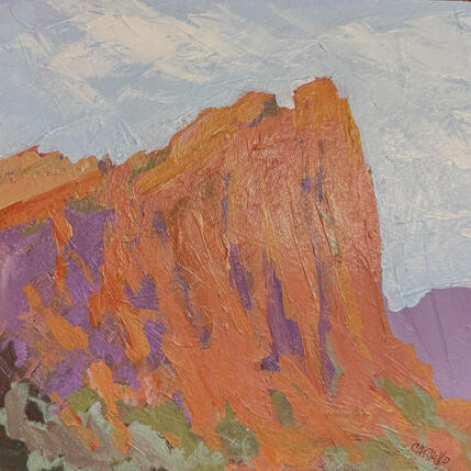 Painting Glorious Morning by Carrillo Cindy  | Painting Figurative Oil Landscapes, Pop icons