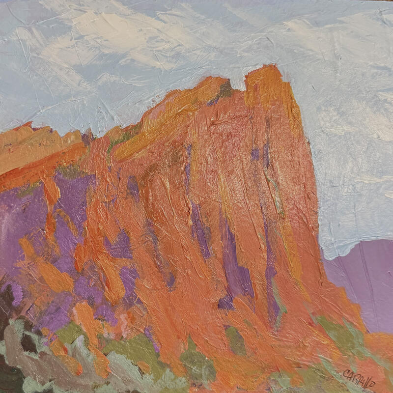 Painting Glorious Morning by Carrillo Cindy | Painting Figurative Landscapes Oil