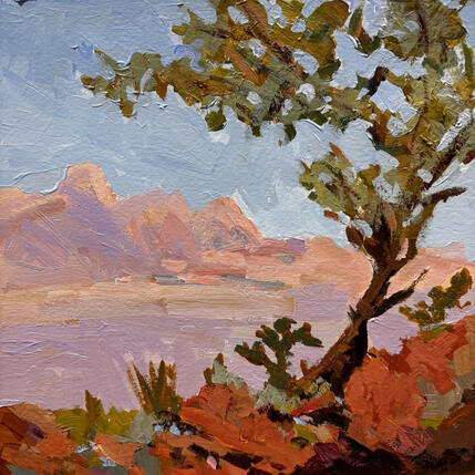 Painting Worth the Hike by Carrillo Cindy  | Painting Figurative Oil Landscapes