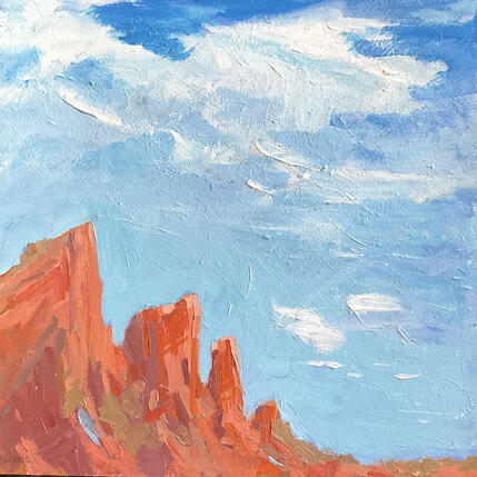 Painting Peaceful Retreat by Carrillo Cindy  | Painting Figurative Oil Landscapes