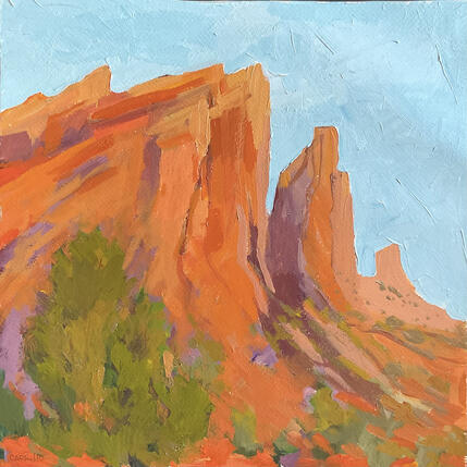 Painting Red Rock Country by Carrillo Cindy  | Painting Figurative Oil Landscapes