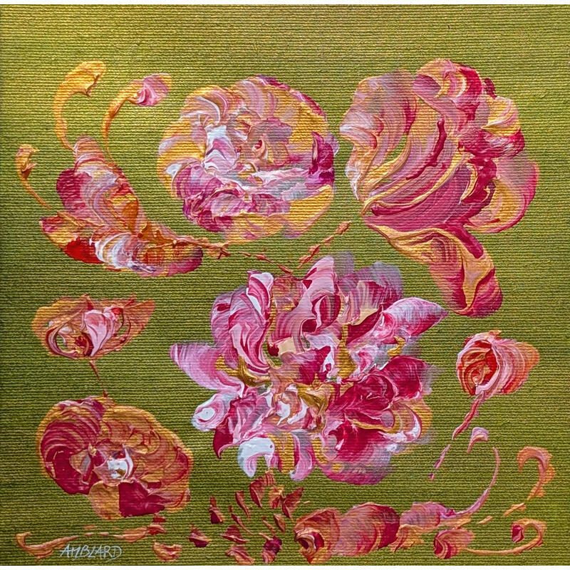 Painting Fleurs ornementales by Amblard Florence | Painting Impressionism Landscapes Nature Acrylic