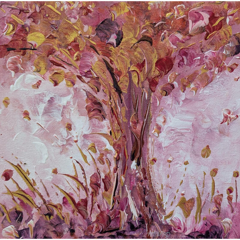 Painting Arbre de vie flamboyant by Amblard Florence | Painting Impressionism Landscapes Nature Acrylic
