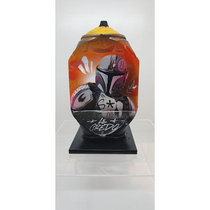 Sculpture The mandalorian by Lemoine Mael | Sculpture Pop-art Acrylic, Graffiti Pop icons