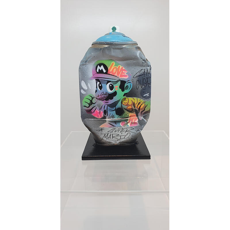 Sculpture Mario colors par Lemoine Mael | Sculpture Pop-art Icones Pop Graffiti Acrylique
