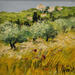 Peinture Les oliviers vers Manosque par Sannier Daniel | Tableau Impressionnisme Paysages Huile