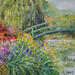 Painting Fleurs à Giverny by Sannier Daniel | Painting Impressionism Landscapes Oil