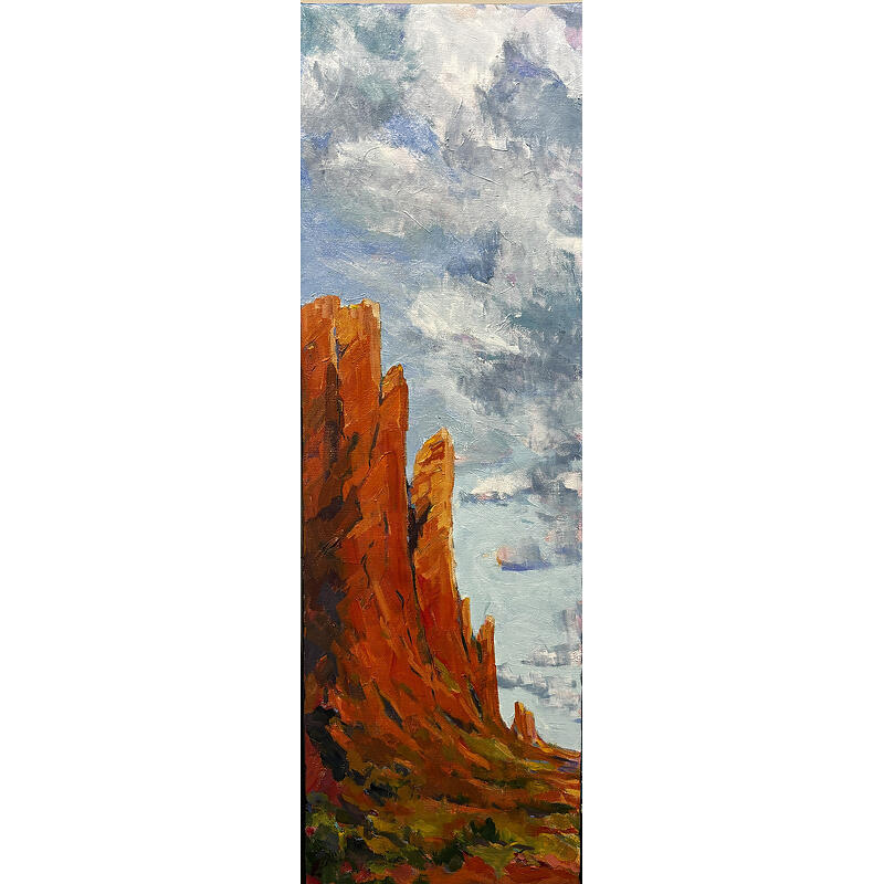 Painting Cliffside View by Carrillo Cindy  | Painting Figurative Oil Landscapes