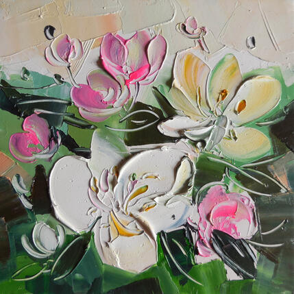 Painting Apple Tree Blossom by Lunetskaya Elena | Painting