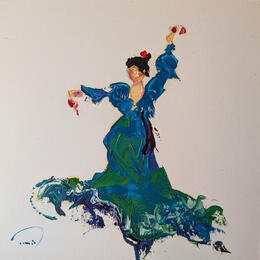 Painting De verde y azul by Tomàs | Painting