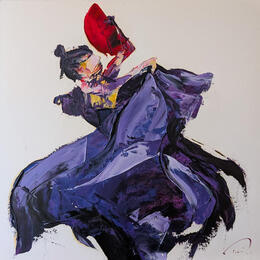 Painting El abanico rojo by Tomàs | Painting