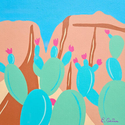 Painting Gourmandise by Emilie Chêne | Painting Figurative Acrylic Landscapes, Pop icons