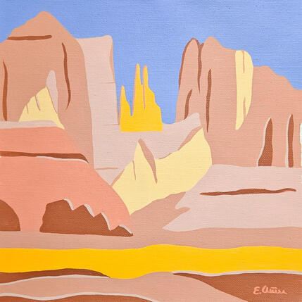 Painting El Dorado by Emilie Chêne | Painting Figurative Acrylic Nature