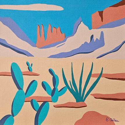 Painting Fennec by Emilie Chêne | Painting Figurative Acrylic Nature