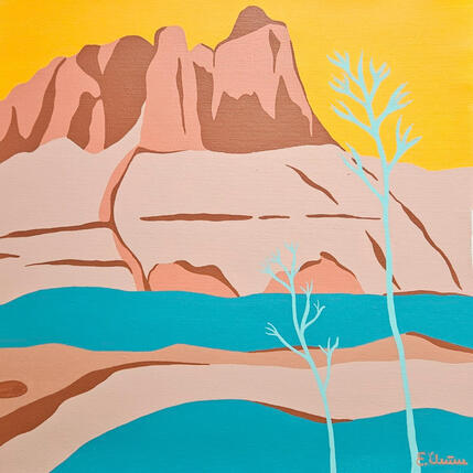 Painting Rio by Emilie Chêne | Painting Figurative Acrylic Nature