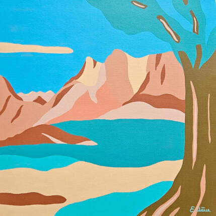 Painting Sombra by Emilie Chêne | Painting Figurative Acrylic Landscapes