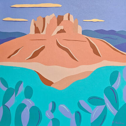Painting Ksar by Emilie Chêne | Painting Figurative Acrylic Nature
