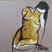 Painting Vert taupe by Chaperon Martine | Painting Figurative Nude Acrylic