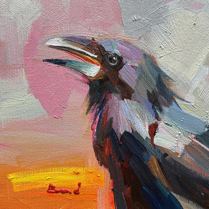 Painting Morning Visitor by Bond Tetiana | Painting