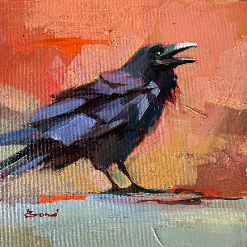 Painting The Quiet Witness by Bond Tetiana | Painting Figurative Oil