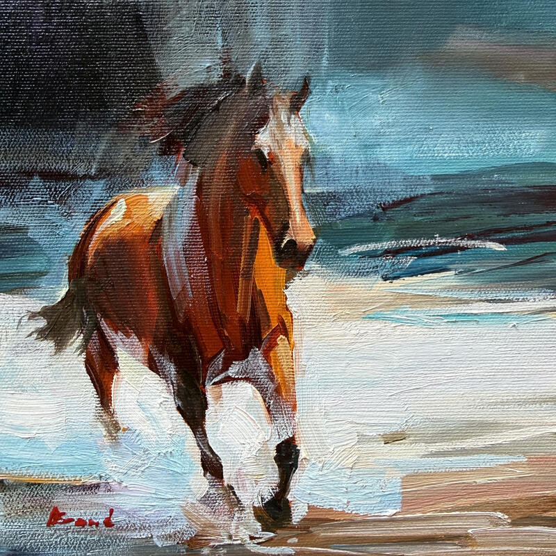 Painting Ember of the Sky by Bond Tetiana | Painting Figurative Oil
