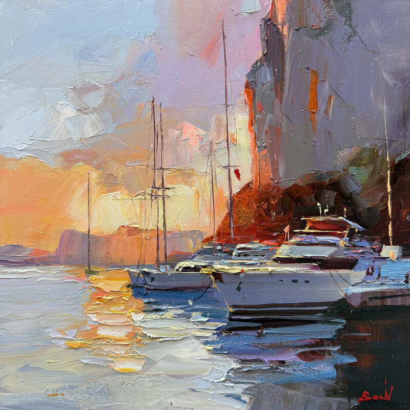 Painting The Light Anchors Here by Bond Tetiana | Painting Figurative Oil