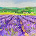 Pintura Champ de lavande por Arkady | Pintura Figurativo Aceite
