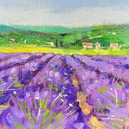 Pintura Champ de lavande  por Arkady | Pintura